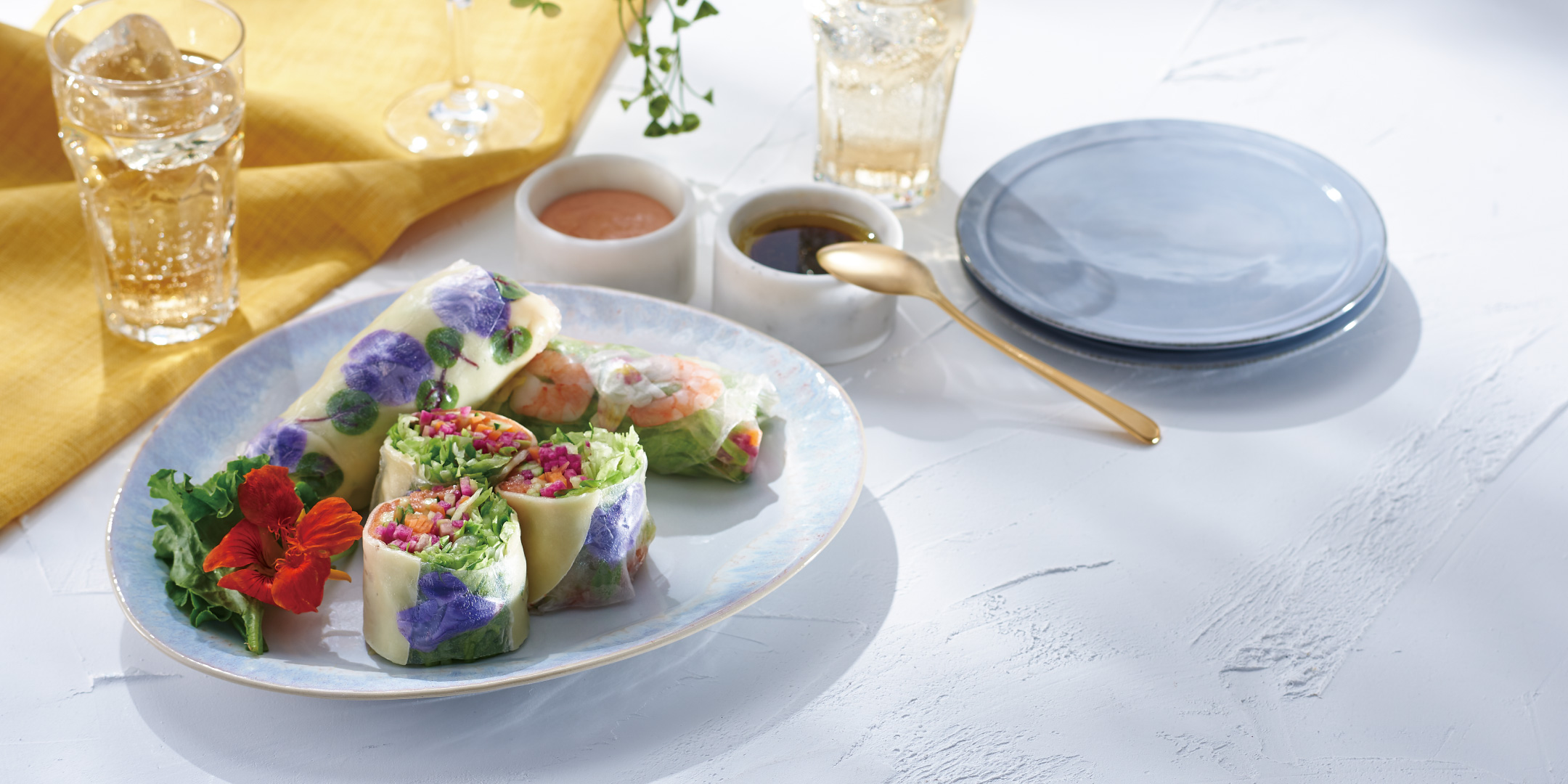 ブリーと野菜の生春巻き